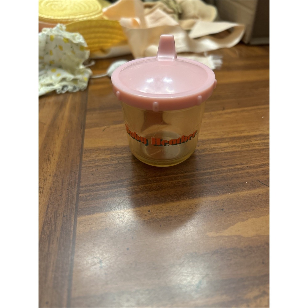 Vintage 1987 Baby Heather Sippy Cup Pink